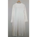 Saint Art Tuckernuck Isabel Satin Long Sleeve Midi Dress Ivory Modest Minimalist Size L Photo 5