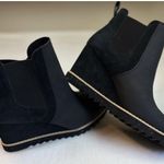 Toms ‎ Black Suede Ankle Wedge Bootie Women's 10 Low Top Photo 0