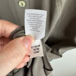 J Jill Womens‎ 100% Silk Dress Sz PS Olive Green Utility Short Sleeve Minimalist Photo 7