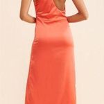 Free People  Victoria Peach Orange One Shoulder Maxi Dress Size 8 Photo 1