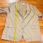 Topshop  Women 10 Beige Tan Button Long Sleeve Lined Jacket Blazer Corporate Core Photo 5