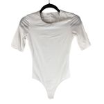Everlane  Womens The Short-Sleeve Crew Neck Bodysuit White Thong XS Photo 3