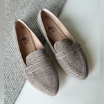 Trary Gray White Burgundy Plaid Flat Loafers Size 6 Photo 1