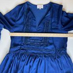 Devlin  Womens Embroidered Bell Sleeve Tunic Top in Blue Sz XS Boho Peasant Flowy Photo 10