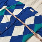 Pendleton Vintage  Sophisticates Blue Argyle Button Cardigan Size Small Photo 8