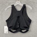 Athleta NWT ‎ Conscious Cut Out Crop Tank Top Black Athletic D-DD Cup Women Large Photo 1