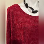 Modern Lux Christine Modern Thompson Red Velvet comfortable Long Sleeve Blouse Sz. 2X. Photo 3