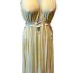 Free People Look Into the Sun Maxi Dress Sz S Lemongrass Summer Halter Style Photo 1