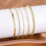 Delicate Gold Bracelet Set for Women, 14K Real Gold Plated Bracelets Stack for Women Trendy Gold Layered Bracelets – Crafted with Love Photo 2