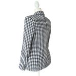 Elie Tahari Ellie Tahari Vintage Woven Houndstooth Double Breasted Blazer Size S Navy White Photo 2