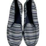 Liz Cole Blue Striped Chambray Slip On Low Top Casual Shoes 9M Nautical Photo 0