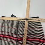 Rag and Bone Skirt Womens 4 Black White Pink Red Bess Mini Textured Stripe Zip Photo 7