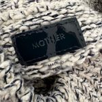 MOTHER The Mock Neck Cropped Sweater Size‎ M Navy and Cream Cotton White Size M Photo 8