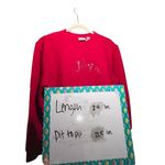 Classic Elements VTG  Red Joy Embellished Crewneck Sweatshirt Women's SZ M Cotton Photo 5