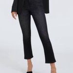 Good American Good Legs straight leg ankle cropped washed black denim jeans Photo 11