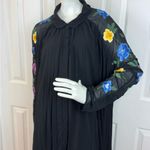 ASOS DESIGN pleated midi shirt dress embroidered sleeves in black S 18. E58 Photo 3
