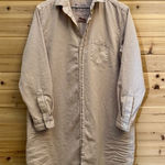 Frank & Eileen Size Large Mary Sand Button Front Collared Shirt Mini Dress Tan Photo 0