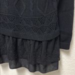 Simply Couture  Black Knit Sweater with Layered Hem 2X/3X Photo 2