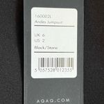 AQ/AQ NWT  Andes Black with White One Shoulder Jumpsuit‎ Size 2 Long Photo 4