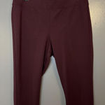 Old Navy  Stevie Pants Womens Large Burgundy Ponte Knit Skinny Leg Leggings Ankle Photo 0