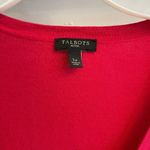 Talbots PL Hot Pink V-Neck Lace-Front Short-Sleeve Cardigan Photo 3