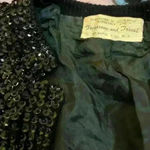 Vintage 60’s Sequin Shrug Trousseau and Travel Atlantic City Black Size M Photo 10