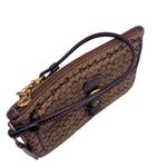 Coach  Brown Signature Canvas Wristlet Photo 3