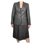 Evan Picone Vintage Two Piece Wool Skirt Suit Gray Vintage Size 8 Modern Size 0 Photo 3