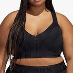 Ivy Park Adidas X IVP Zip Front Medium Impact Sports Bra Black 4X Photo 0