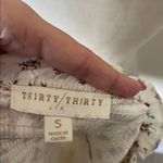 Thirty Thirty LA Skirt Mini Smocked Ruffles Cream Sz S Floral Dainty Coquette Red Photo 6