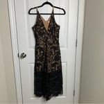 Dress the Population  black‎ lace crop wide leg jumpsuit size small Photo 2