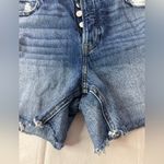 Maurice's  8 Raw Hem Button Fly Medium Wash Blue Jeans Denim  Shorts Photo 4