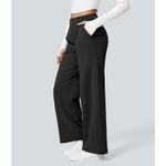 Halara Women's Flex High-Waisted Straight Leg Work Pants Black Size M. NEW Photo 2