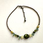 Green and blue beaded necklace Photo 3