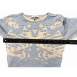 Lucy Paris  Textured Knit 2-Piece Set Top & Skater Skirt Blue Cream Size M Photo 5