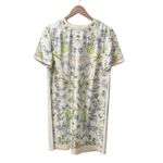 Tory Burch Silk Front T-Shirt Short Sleeve Mini Dress Beige Rabbit Field Medium Photo 5