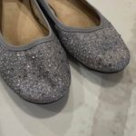 Style & Co Round Toe Silver Glittery Ballet Flat Shoes Women’s Size 8 Rhinestone Photo 5