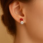 Festive Red Santa Hat Earrings Photo 3