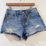 Madewell  Relaxed Denim Shorts in Homecrest Wash Ripped Edition Size 26 Photo 5