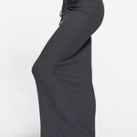 SKIMS Soft Lounge Ruched-front Long Skirt In Graphite Photo 2