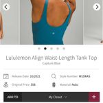 Lululemon  Waist Align Tank Length Photo 2