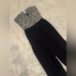 Dress the Population NEW Fernanda Sequin Top Black and sliver Jumpsuit SZ S Photo 6