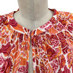 Poupette St. Barth Mini Bona V Red Chagal Printed Pink Orange Dress Size Small Photo 5