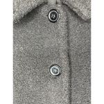 Sandro Blazer Jacket Womens 10 Med Length Linen Blend Button Front Shoulder Pads Photo 3