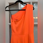 Black Halo  Neon Apricot Rex One-Shoulder Gala Formal Gown Dress Size 8 Med Photo 7