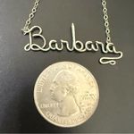 Vintage 925 Sterling Silver Personalized Name “Barbara” Pendant Necklace 1.7g. Photo 5