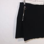 Bar III  Asymmetrical Mini Skirt Deep Black Size L Photo 3