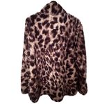 Cozy Sherpa Womens Leopard Print Fuzzy Fleece Pullover Half Zip Women Jacket XXL Photo 1