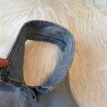 Gap Denim Halter Dress Button Front Blue Jean Size 8 Collared Jumper Photo 4