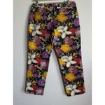 Anthropologie  Elevenses Bold Floral Trousers Pants Size‎ 10 Bohemian Boho Chic Photo 3